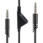MJKOR 2M Volume Control Nylon Braided Cord for Astro A10 A40 Headsets | Inline Volume Control, 2 Meter Long, Nylon Braided, Compatible with Astro A10 A40 Headsets