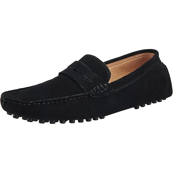 Santimon Men Tassels Loafers Slip On Casual Shoes Black Dress Shoes 8.5 US