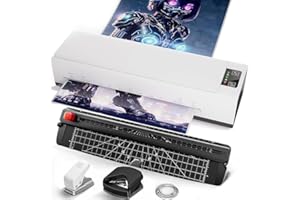 CHILINO 13 Inch Laminating Machine, 9-in-1 A3 Cold & Hot Laminating Machine with Laminating Sheets, Thermal Sensitive Laminator with Rapid Heating Technology, for Home, Office or School Supplies, White