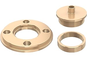 inBovoga Template Guide Adapter, 1/4 Inch Solid Brass Routing Guide Bushings for Router Templates, Universal Quick Change Bushing Perfect for Routing Bushing Template