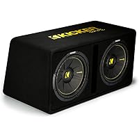KICKER 48DCWR122 CompR 12 Dual subwoofers in Vented Enclosure, 2ohm