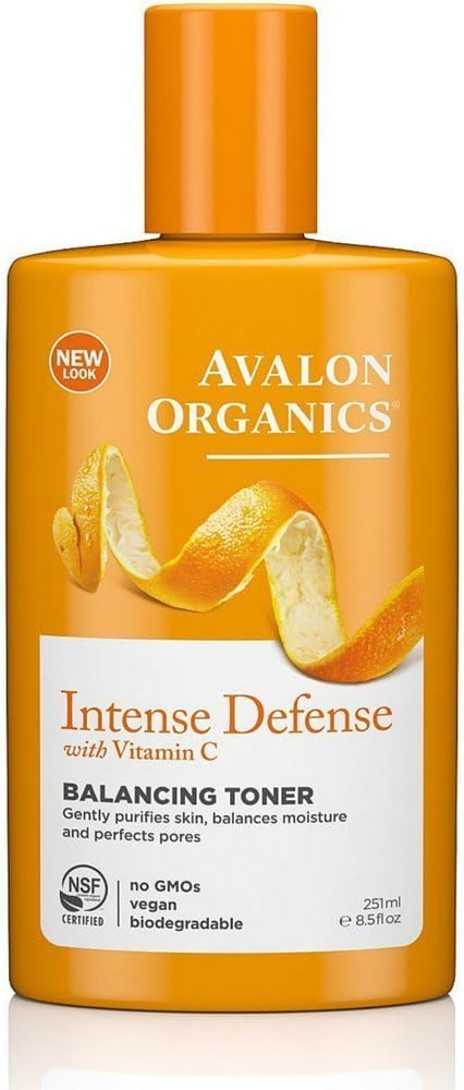 Avalon Organics Intense Defense with Vitamin C Balancing Toner 8.50 oz (Pack of 8)