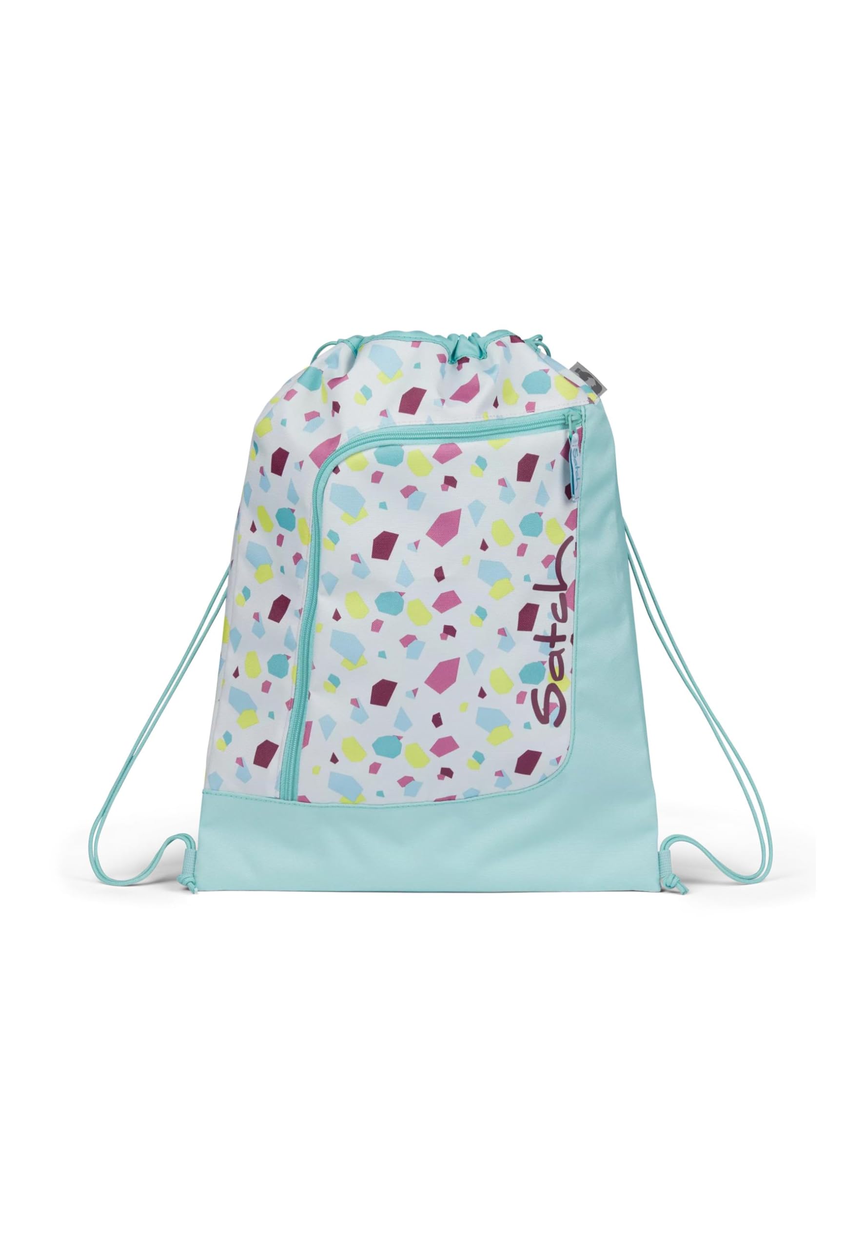 Satch Sports bag 12 L, can be fixed to the backpack, zip compartment, Dreamy Mosaic - Turquoise, One Size
