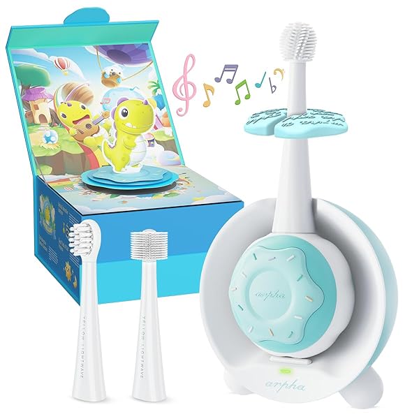 ARPHA RECHARGEABLE ELECTRIC TOOTHBRUSH FOR KIDS, AGES 1-8...