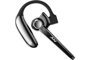 AMINY Wireless Bluetooth Headset with Microphone 30 Hrs Talking Time V5.3 Auriculares Bluetooth Earpiece,AI Noise Cancelling Bluetooth Earphones for Trucker Office Home