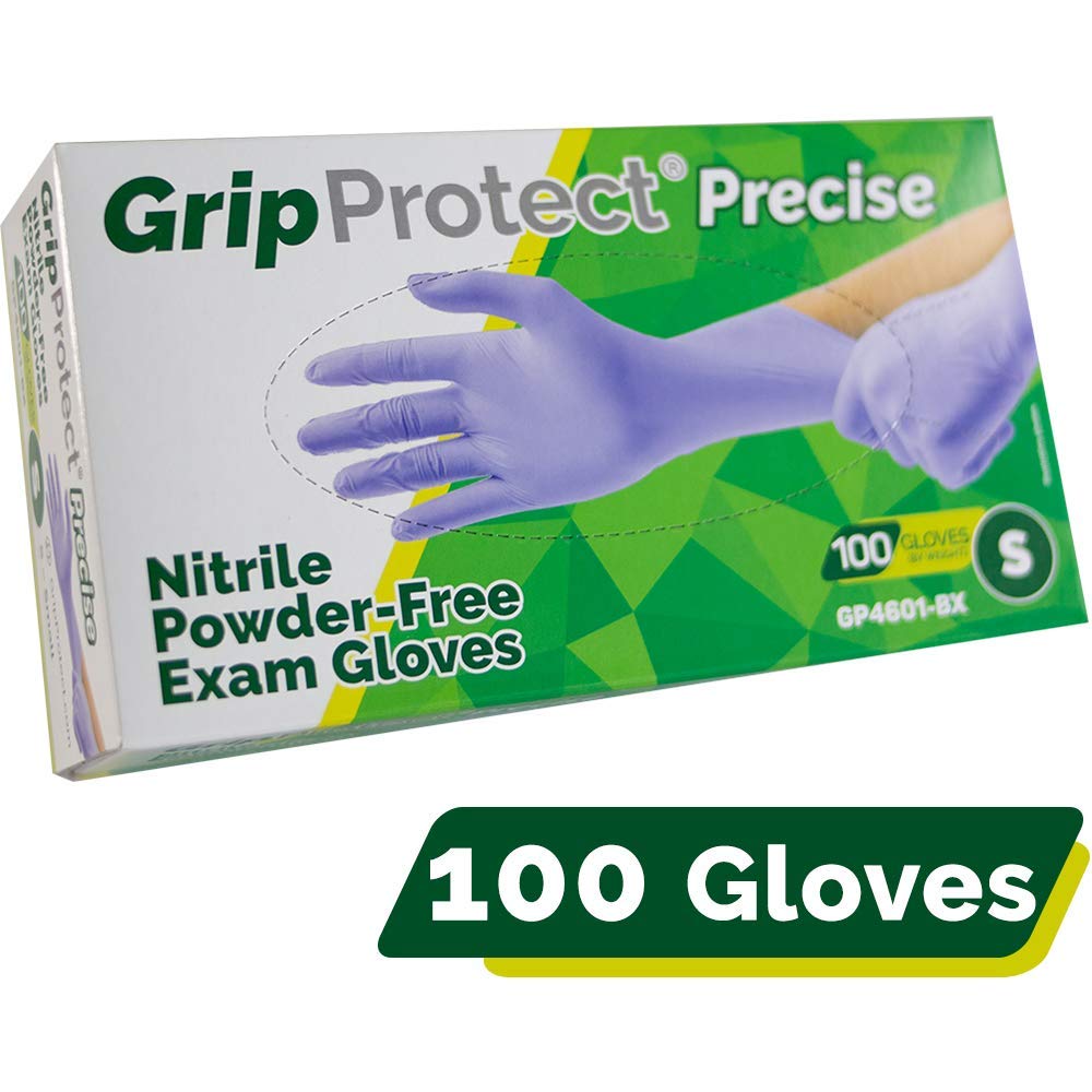 GripProtect Precise Nitrile Exam Gloves, Fentanyl Resistant, Chemo-Rated 100/bx (Small)