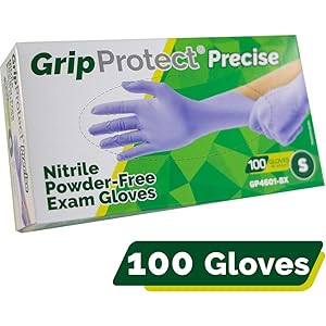 GripProtect Precise Nitrile Exam Gloves, Fentanyl Resistant, Chemo-Rated 100/bx (Small)
