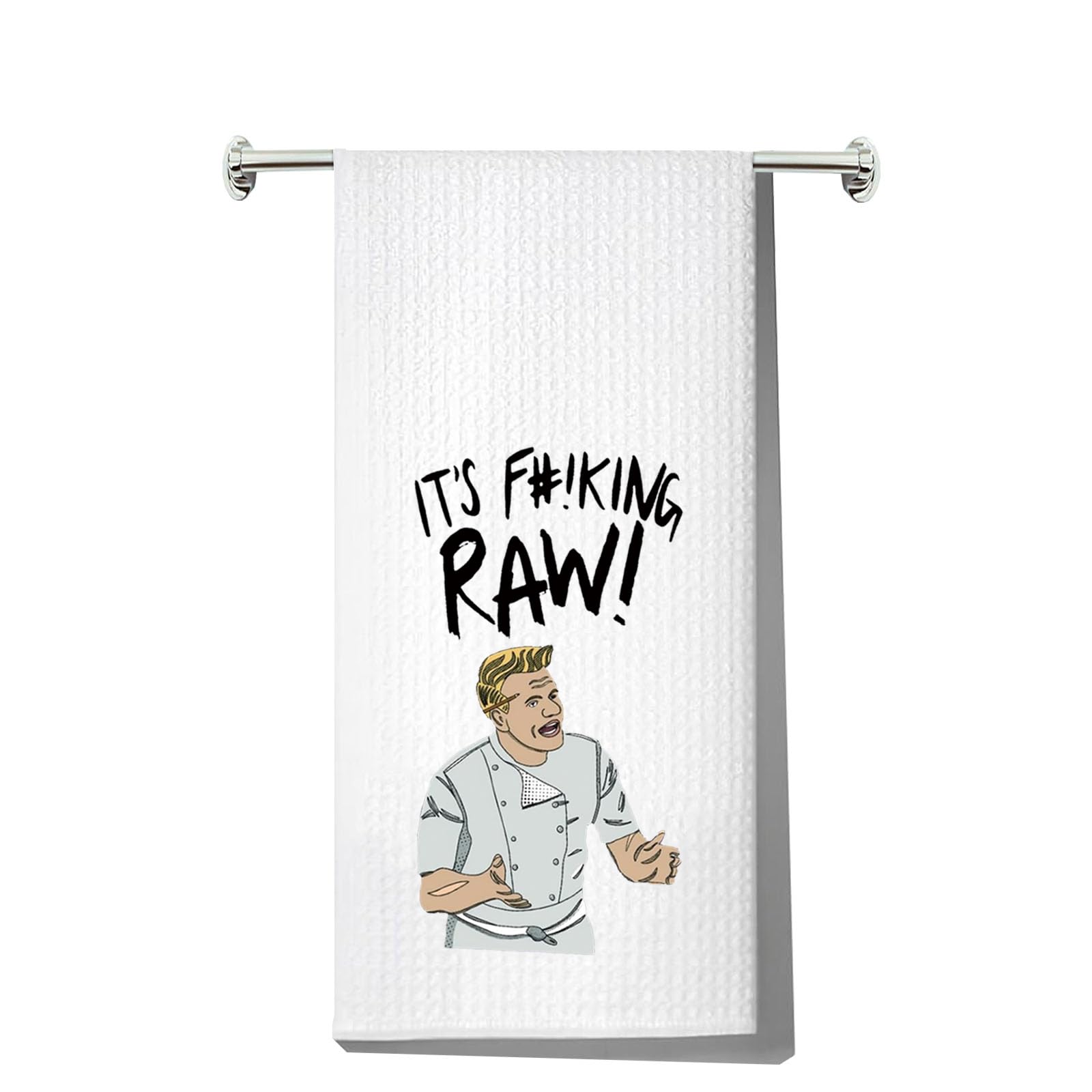LEVLO Chef Ramsay Kitchen Towel - It's Raw Ramsay Tea Towel - Chef Gordon Merchandise