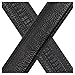 Tiitc Men's Genuine Leather Ratchet Dress Belt with Automatic Buckle (Black, 35mm Wide) (Silver Black Buckle-02)