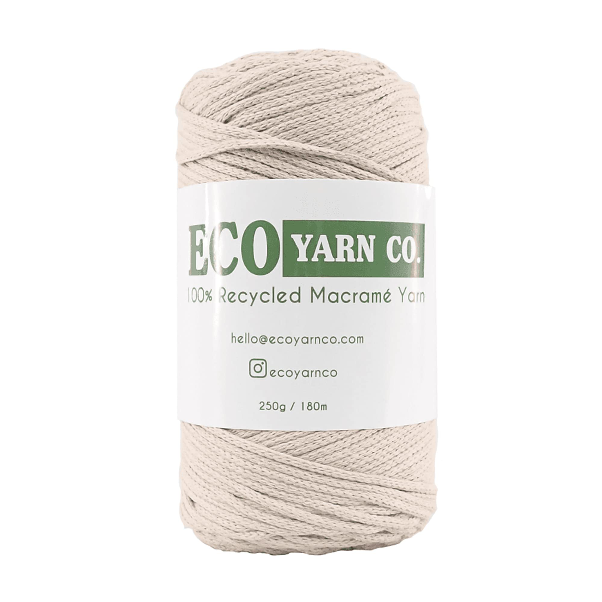 Beige Cotton/Polyester Macrame Yarn, 180m (250g) — image 1