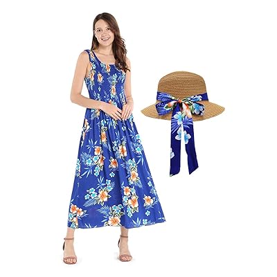 Womens Hawaiian Maxi Tank Elastic Luau Dress in Togo | Ubuy