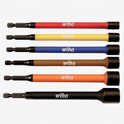 Wiha 70486 Color Coded Nut Setter 6 pc Set, 6&quot
