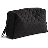 Vera Bradley Women's Cotton Nfl Medium Cosmetic Makeup Organizer Bag (Multiple Teams Available), Dallascowboysonblue/Graybandana, One Size