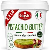GUSTO ETNA Italian Pistachio Cream Spread, 35% Pistachios 2.2 lb (1kg) | Sweet Pistachio Spread &amp; Pistachio Butter for Desserts, Greek Yogurt, A&ccedil;a&iacute; Bowls, Lattes, Gelato &amp; Dubai Chocolate