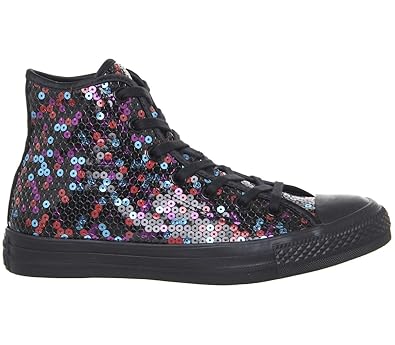 black sequin high top converse
