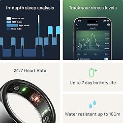 Oura Ring Gen3 Horizon - Black - Size 10 - Smart