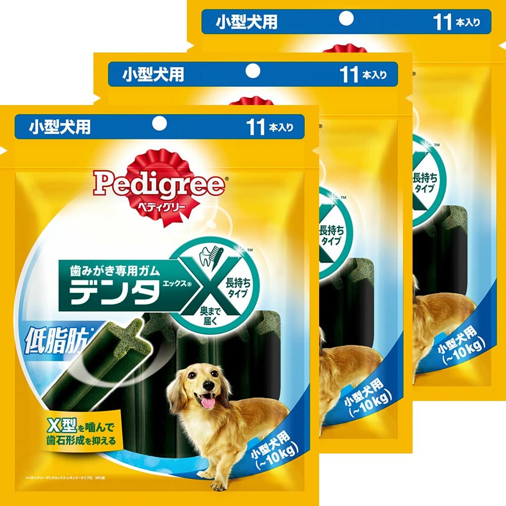 ペディグリー デンタエックス 小型犬用 低脂肪 犬用おやつ チキンフレーバー 11本入り×3袋の商品画像