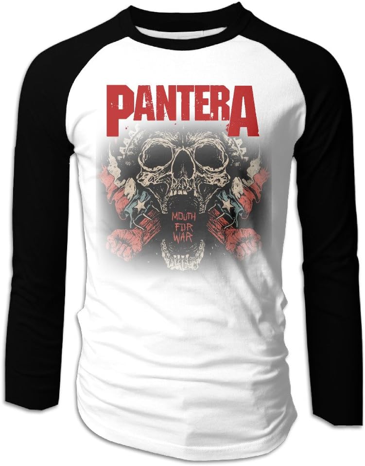 Pantera Heavy Metal Band Men's Raglan Baseball Jersey T-Shirt Top Crew