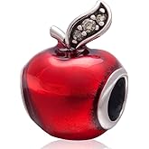 SNOW WHITE'S APPLE Charm - Authentic 925 Sterling Silver - Fit European Bracelet