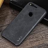 Google Pixel Case,X-Level [Vintage Series] PU Leather Luxury Back Cover for Google Pixel (Pixel 5.0 Inch-Black)