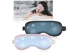 Cooling Eye Mask for Sleeping Migraine Headache Relief Mask Gel Cold Compress Eye Face Ice Pack for Eyestrain Dark Circles an