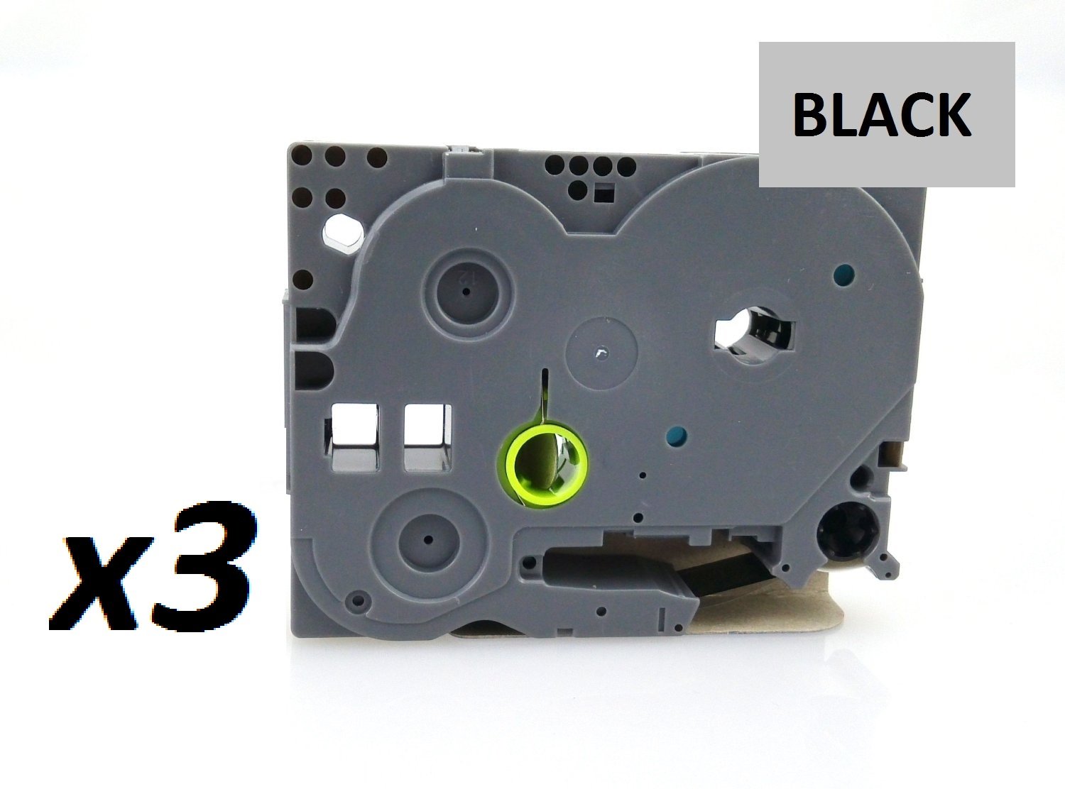 3X 18mm Width Laminated Label Tape for Brother P-Touch PT-1000. Black ON Matte Silver. 8m in Length. TZe-M941. See Description for List of Compatible Printers. TZ-M941
