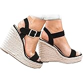 UTIKLIOU Wedge Sandals for Women Platform Sandals Open Toe Wedge Heels Casual Summer Sandals