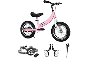 OHIIK Balance Bike 2 in 1 for Kids 2 3 4 5 6 7 Years Old,Balance to Pedals Bike,12 14 16 inch Kids Bike,with Pedal kit,Training Wheels,Brakes