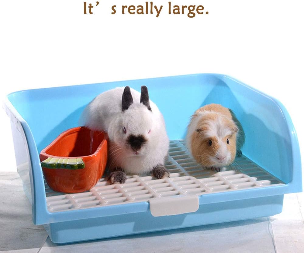 Oncpcare Super Large Rabbit Litter Box, Small Animal Restroom Square