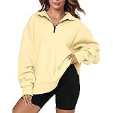Oversized Sweatshirt for Womens Half Zip Pullover Top Casual Long Sleeve Fleece Sweatshirt