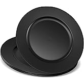 ELEGANT DISPOSABLES 13'' Black Party Chargers Large Plates & Platters Great for Elegant Party's Weddings Tableware Great for 