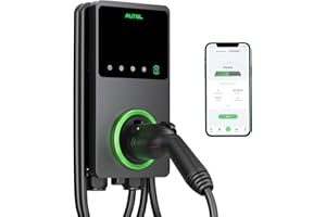 Autel Level 2 EV Charger 50 Amp Smart AI Electric Vehicle (EV) Charger, Wi-Fi and Bluetooth Enabled EVSE, Indoor/Outdoor Car Charging Station, with in-Body Holster and 25-Foot Cable Hardwired