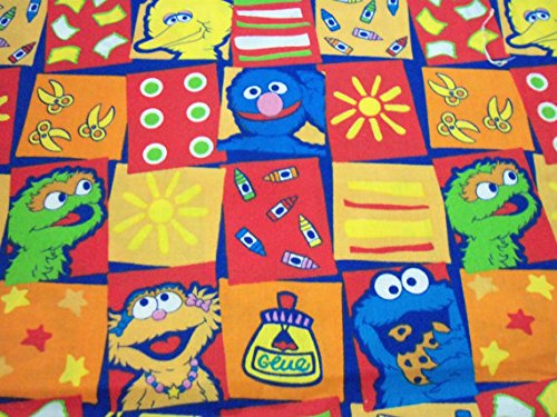Sesame Street Fabric Colorful Characters By The Fat Quarter BTFQ New
