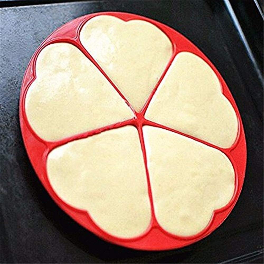 Molde de Silicona para Waffle, 2 Piezas Corazón y gofres belgas Baking Mold Chocolate Mold Cake Mold Mano Molde para hornear molde herramienta