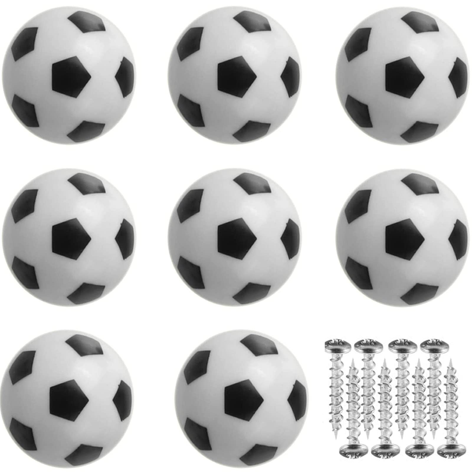 8Pcs Football Drawer Knobs, Soccer Cupboard Handles, Sports Theme Decor Dresser Knobs and Pulls, Round Knobs for Cupboard Wardrobe Wine Kitchen Cabinet Bookcase Closet Furniture