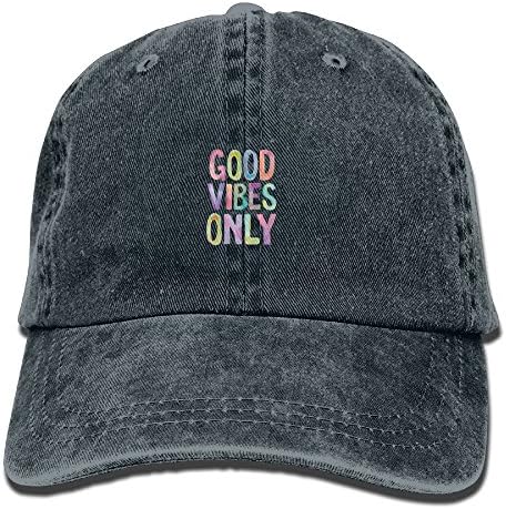 Good Positive Vibes Punk New Cowboy Hip Hop Adjustable Hat For Women Men Gift
