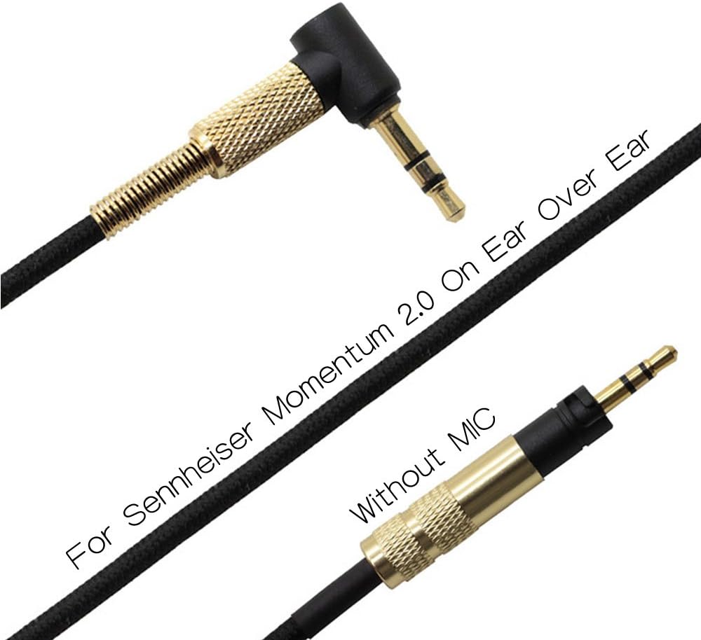 Fibest Original FAAEAL Replacement Audio Cable for Sennheiser Momentum Momentum 2.0 Over On-Ear Headphone Cord Silver Plated Cable Cords Without Mic