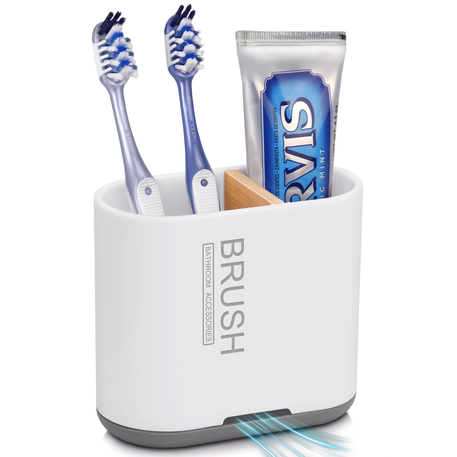 PARKMANI Electric Toothbrush Holders for Bathrooms, Toothbrush and Toothpaste Holder, Detachable Bathroom Toothbrush Caddy With Drainage for Family, Kids (White, Medium)