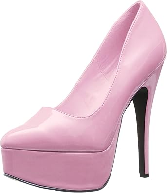 pink platform pumps