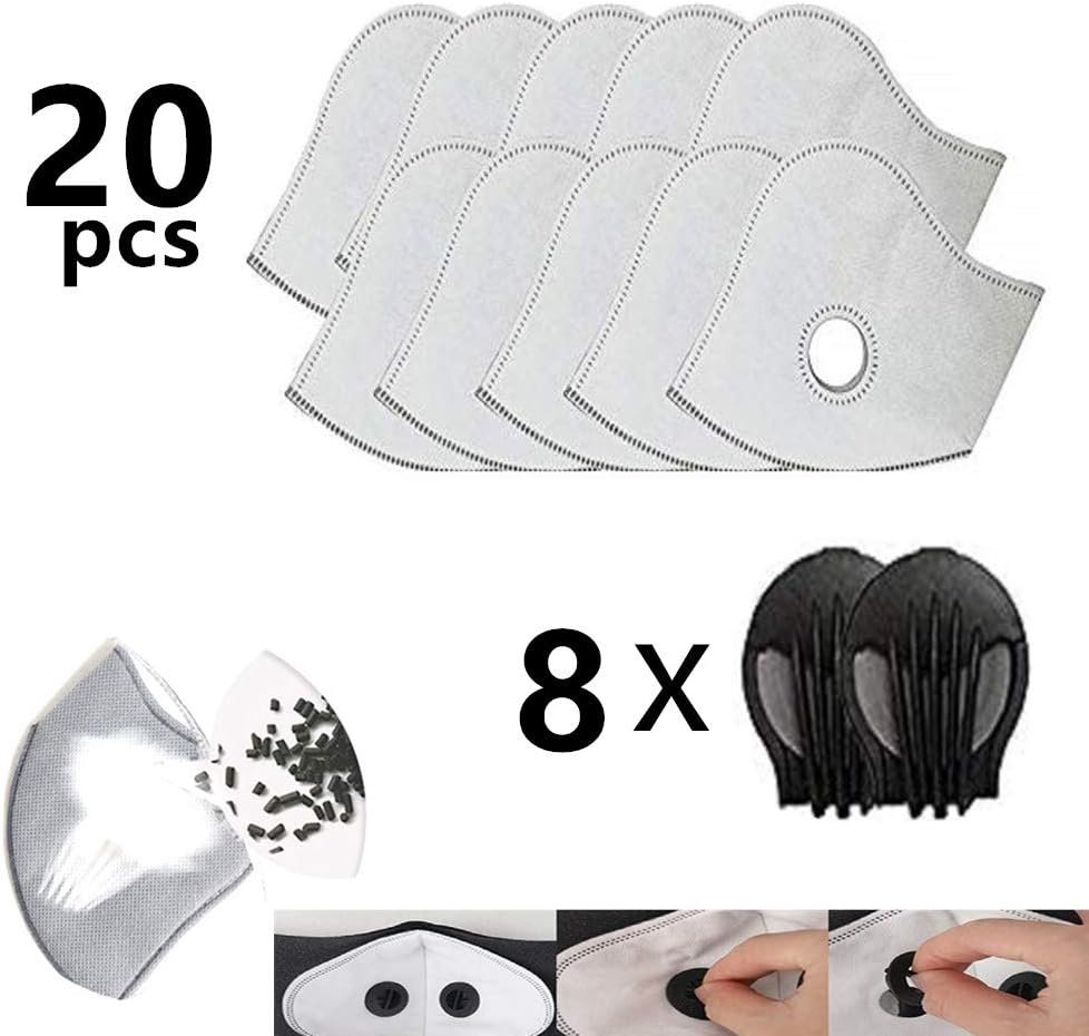 Activated Carbon PM2.5 Filters Air Purifier Active Carbon Filters for Mesh or Neoprene Mask with Exhaust Valves Replacement Dust for Reusable Dust Pollution Mask Air Purifier (in Stock)