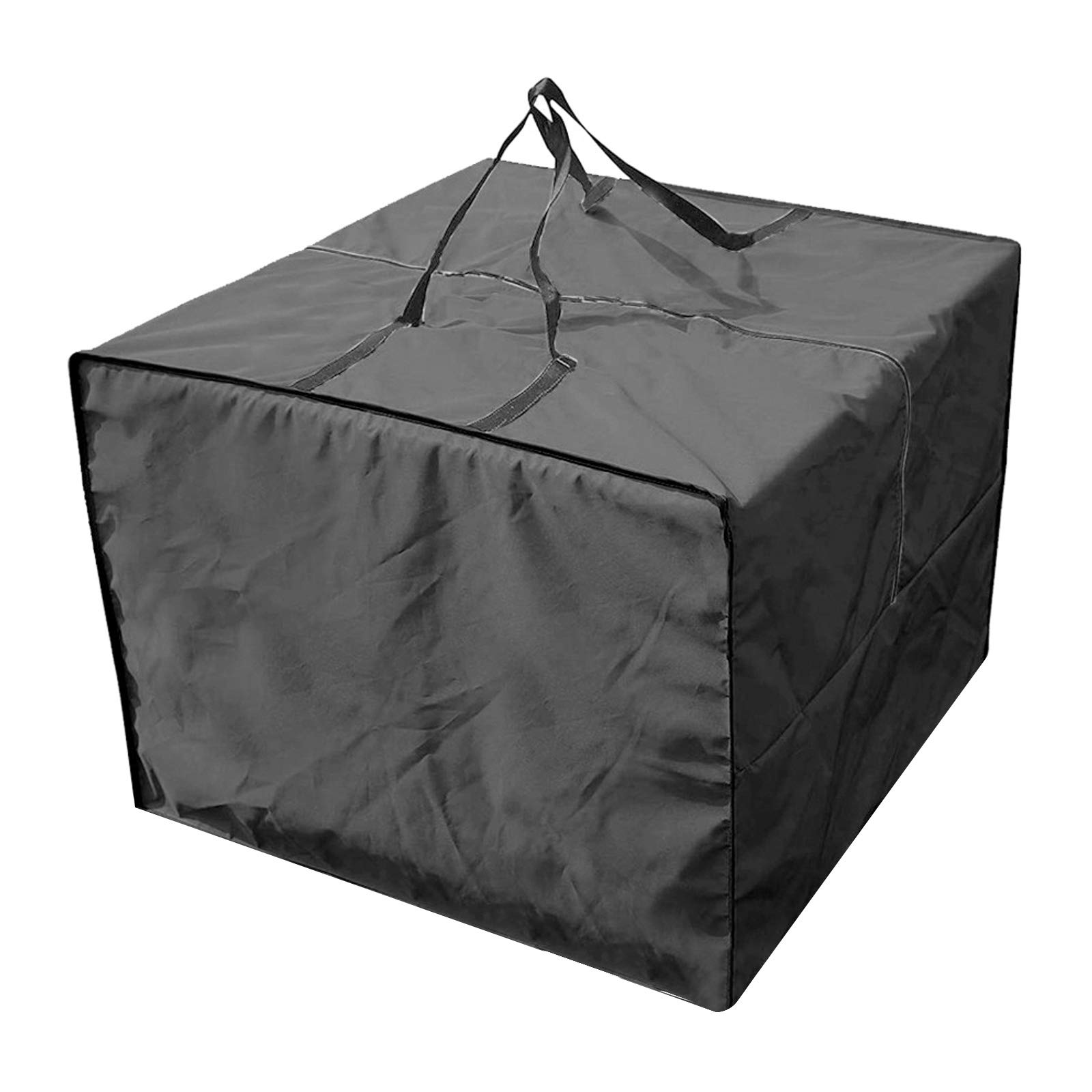 Opaltool Garden Furniture Storage Bag Square Garden Cushions Storage Bag Waterproof Oxford Seat Covers for Outdoor Furniture Sofa Cushions (Black)