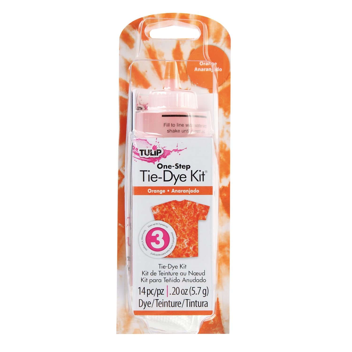 Tulip One-Step Tie-Dye Kit, Vibrant Colors for Fabric 4 fl oz, Orange