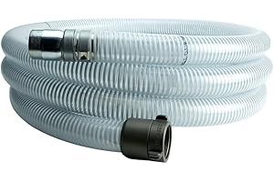 FIREHOSEDIRECT Suction Pump Water Hose with Pump Threads - Made in the USA - White/Clear Trash Pump Hose - 2" x 20'