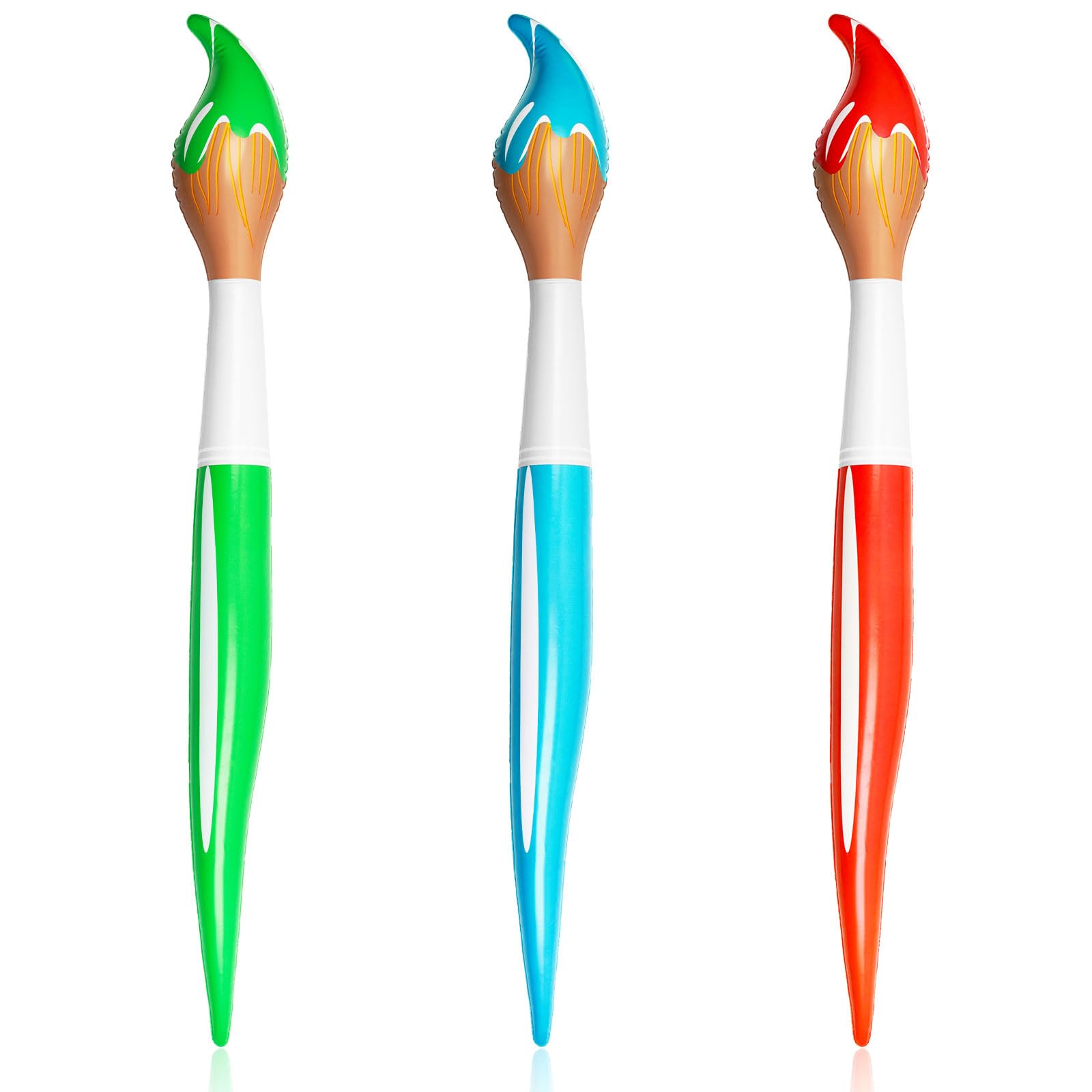 Photo 1 of 3 Pcs Inflatable Paint Brushes for Back to School Party Decorations Giant Blow up Paintbrushes Large Art Paint Brushes Balloon for School Classroom Events and Birthday Party Decorations