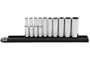 GEARWRENCH 10 Pc. 1/4" Drive 12 Pt. Deep Socket Set, SAE - 80309D