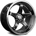 XXR 555 Chromium Black/ML Wheel with Aluminum (17 x 8. inches /4 x 100 mm, 35 mm Offset)
