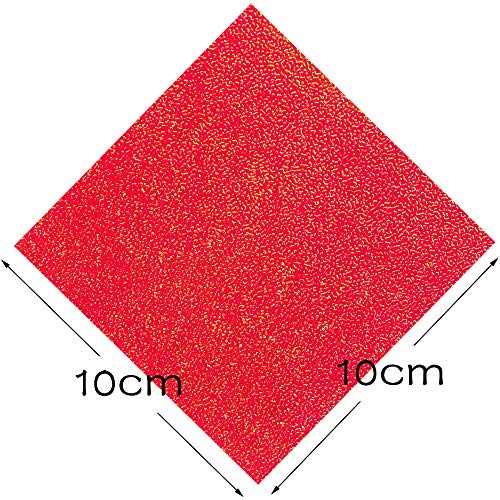 UPlama 400 Sheets 10CM Shiny Rainbow Origami Paper, Square Origami Paper, Decoration Paper, Glitter Square Folding Paper for DIY Crafts