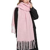 OUNIYA Big Chunky Plaid Scarf Colorful Checked Oversized Thick Scarves Soft Large Cashmere Wool Winter Warm Blanket Women