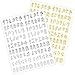 Mudder 216 Pieces 3D Flower Nail Art Stickers Decals Self-adhesive Nail Tips Decorations, 2 Sheet (Silver and Gold)