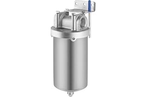 Amwater NSF Certified Stainless Steel Filter Housing for 5" Filter Cartridge, 3/4" NPT Water Filter Housing for Whole House Water Purification of Stainless Steel 304 (5" C Housing)